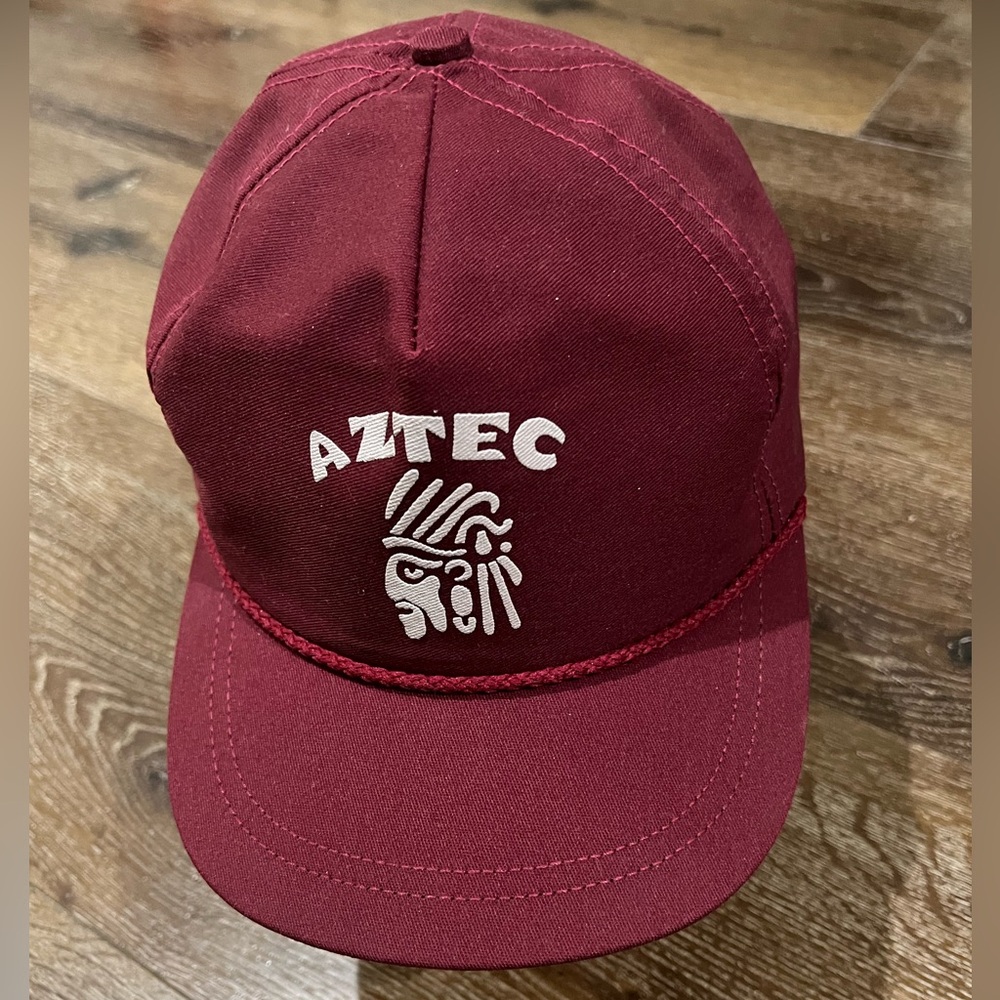 EUC Aztec Mayan challenger cap by adver togs made in USA maroon